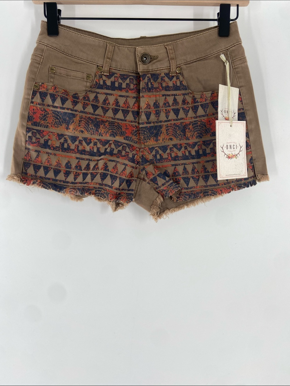 BNCI Taupe Gray Dakota Grace Denim Shorts Size 25 NWT